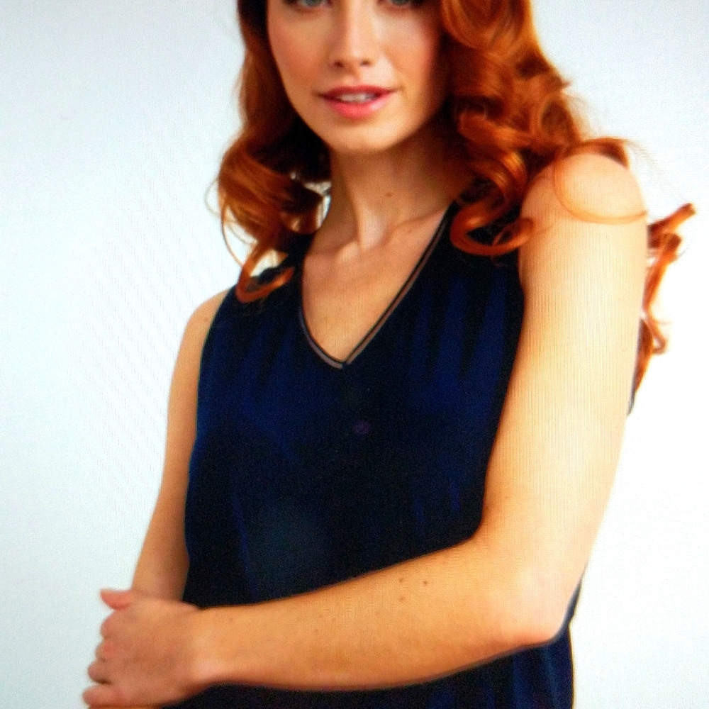 JOSEPH RIBKOFF Navy Blue Tank top